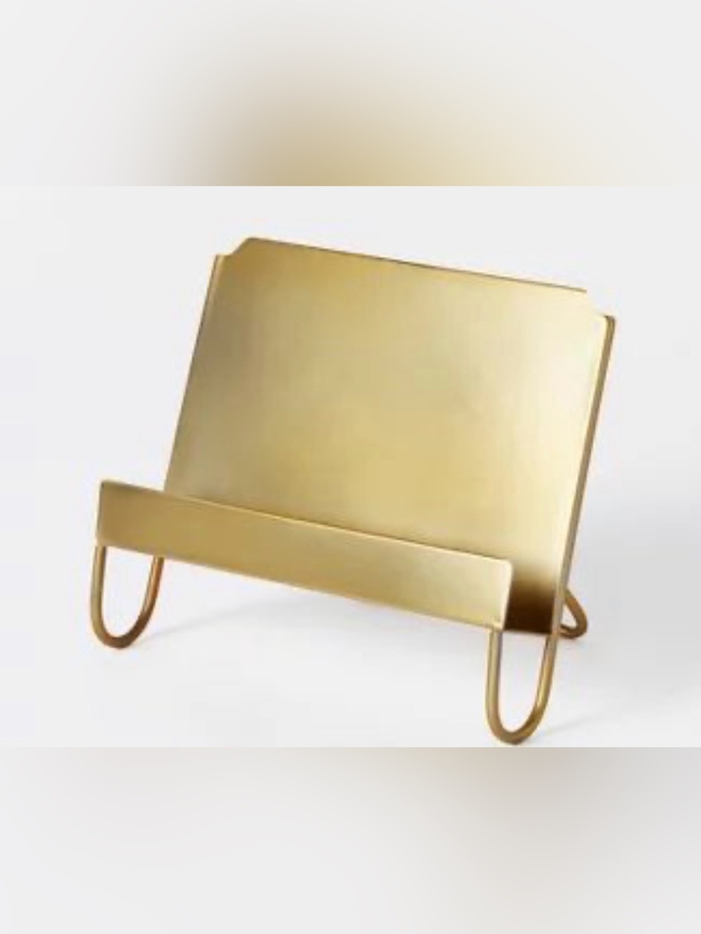 Threshold studio McGee Brass Finish Cookbook gold stand